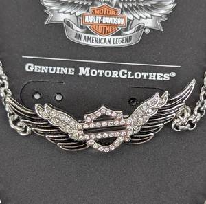 Womens Harley Davidson Necklace and Bracelet