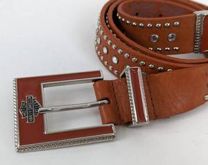 Two Womens Harley Davidson Leather Belts