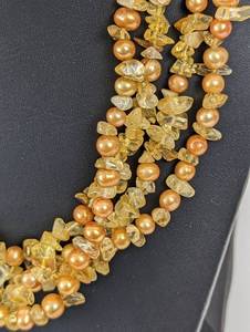 Ross Simons Multi Strand Pearl and Stone Necklace