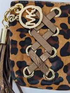 Michael Kors Leopard Print Calf Hair Clutch