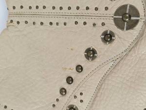 Cole Haan Cream Embellished Leather Purse
