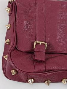 Deux Lux Magenta Leather Studded Handbag