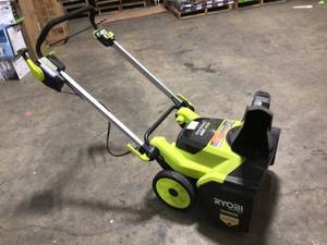 lot 4 image: RYOBI 40V HP Brushless 21 in. Cordless Single Stage Snow Thrower, Customer return, Review all pictures