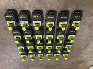 lot 8 image: Mix Lot of assorted Ryobi Batteries, Customer return, various conditions Review all pictures