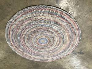 lot 12 image: Rhody Rug Greenwich Graphite Multi 6 ft. x 6 ft. Round Indoor Braided Area Rug