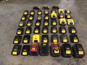 lot 28 image: Mix Lot of Dewalt Batteries, Various Pcs, Customer returns, Review all pictures