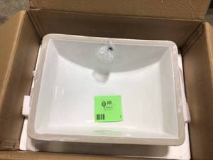 Swiss Madisson Plaisir 18 in. Rectangular Under-Mount Bathroom Sink in White not used see pictures