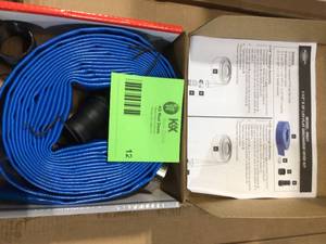 Superior Pump 25 ft. lay-flat discharge hose  not used customer return see pictures