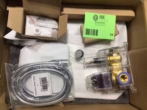 Chrome 12 Rainfall Shower Head Complete Shower System with Rough-in Valve Model WSS01A Customer return see pictures
