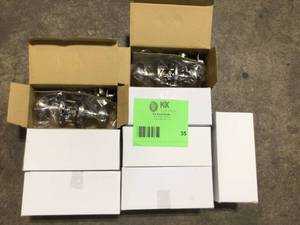Lot of Madrid Satin Nickel Hall and Closet Door Knob (4-Pack)