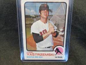 lot 1 image: 1. 1973 Topps Carl Yastrzemski Card...