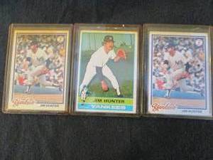 lot 21 image: 21. 1976 & 1978 Topps Jim Hunter Ca...