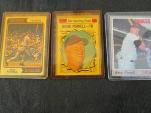 lot 59 image: 59. 1970 & 1973 Topps Boog Powell C...