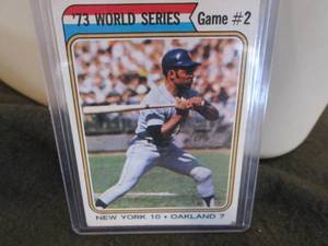 lot 72 image: 72. 1974 Topps Willie Mays World Se...