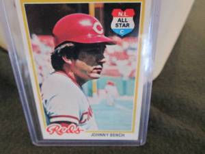 lot 73 image: 73. 1978 Topps Johnny Bench Card...