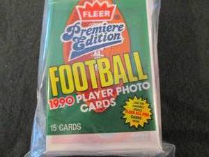 lot 77 image: 77. 8-1990 Fleer Football Packs...
