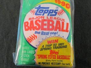 lot 99 image: 99. 6 1990 Topps Baseball Packs...