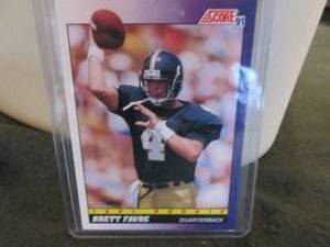 lot 100 image: 100. 1991 Score Brett Favre Rookie ...