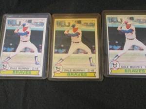 lot 117 image: 117. 3 1979 Topps Dale Murphy Cards...