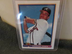 lot 133 image: 133. 1991 Bowman Chipper Jones Rook...
