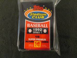 lot 135 image: 135. 8 1992 Topps Stadium Club Pack...