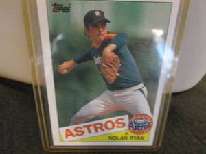 lot 137 image: 137. 1985 Topps Nolan Ryan Card...