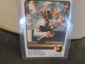 lot 139 image: 139. 1973 Topps Thurman Munson Card...