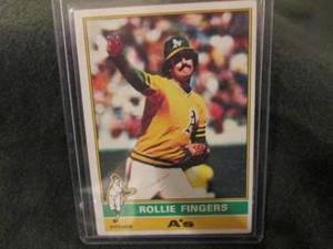 lot 151 image: 151. 1976 Topps Rollie Fingers Card...
