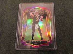 lot 188 image: 188. 2020 Select Drew Brees Purple ...