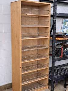 lot 97 image: Wood Bookcase 8-tier