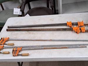 lot 302 image: Bar Clamps - 40 (x2), 36 (x2), 48 (x1)