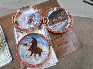 lot 347 image: Lot of (3) Danbury Mint Susie Morton Pride of Budweiser Collection Collector Plates