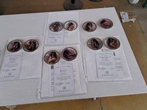 lot 345 image: Lot of (10) Bradford Editions Lee Bogle Native Beauty Mini-Plate Collection Collector Plates