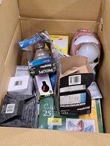 lot 356 image: Lot of (1 Box) Assorted Light Bulbs
