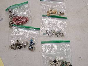 lot 358 image: Lot of  Costume Jewelry - Earrings, Pendants, Monet Semi-Precious Accents, Necklaces and Bracelets