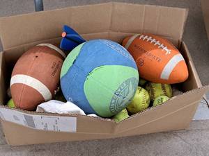 lot 454 image: Lot of  Sports Balls - Footballs, Basketball, Baseballs, Softballs, Tennis Balls