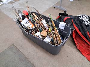 lot 447 image: Lot of  Ice Fishing Poles and Scopes