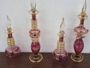 lot 459 image: Lot of (4) Various Style Perfume Bottles