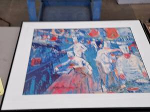lot 472 image: Kitchen Scene by Le Roy Niemen circa 1977 Signed Artwork , FramedSingle Matte