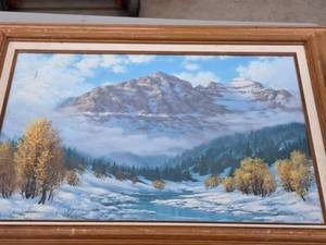 lot 486 image: Don Brown Signed Canvas Print , FramedSingle Matte