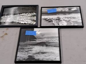 lot 500 image: Ocean Scenes 3 Piece Print , Unframed