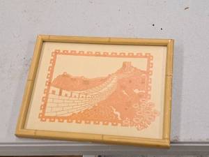 lot 502 image: Great Wall of China Cut Paper Image , Unframed