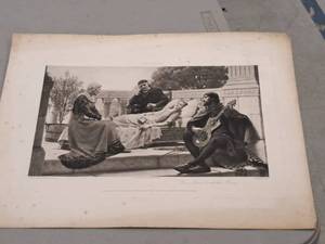 lot 506 image: How Lisa loved the King E. Blair Leighton Print , Unframed
