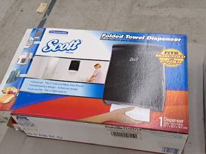 lot 144 image: Kimberly-Clark Professional Scott Brand Folded Towel Dispenser (in original box)