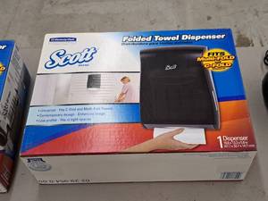 lot 145 image: Kimberly-Clark Professional Scott Brand Folded Towel Dispenser (in original box)