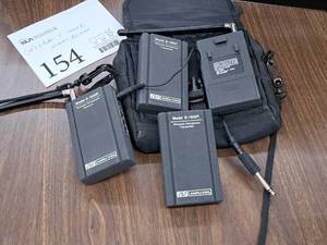 lot 154 image: Lot of (4) Ampli-Vox S-1600TS-1600R Wireless Microphone Transmitters and Receivers