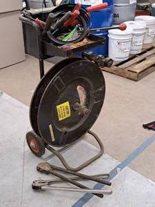 lot 135 image: Metal Strapping Cart with StrappingBanding Tools