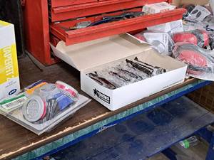 lot 184 image: Various Ear Plugs, Ventilator Mask Attachment, Crews Glasses Safety Glasses, QM24 Quiet Muff, Honeywell Uvex Safety Eyewear