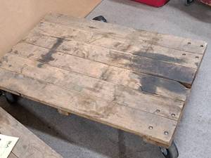lot 528 image: 36 Wooden Moving Dolly