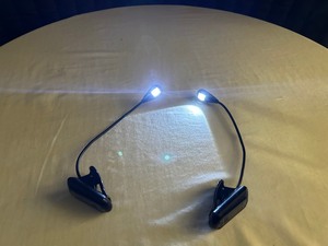 lot 46 image: MIGHTY BRIGHT Lot of 2- Music Stand Lights- Clip on-Goose Neck